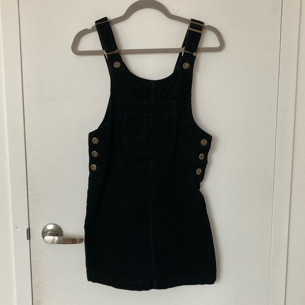 Black Corduroy Overall Dress, size XS/S
